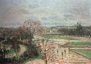 Camille Pissarro the tuileries gardens,rainy weather Spain oil painting artist